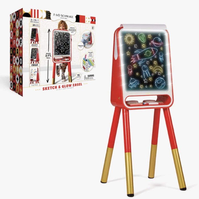 

FAO Schwarz 3 in 1 Art Studio Sketch & Glow Easel