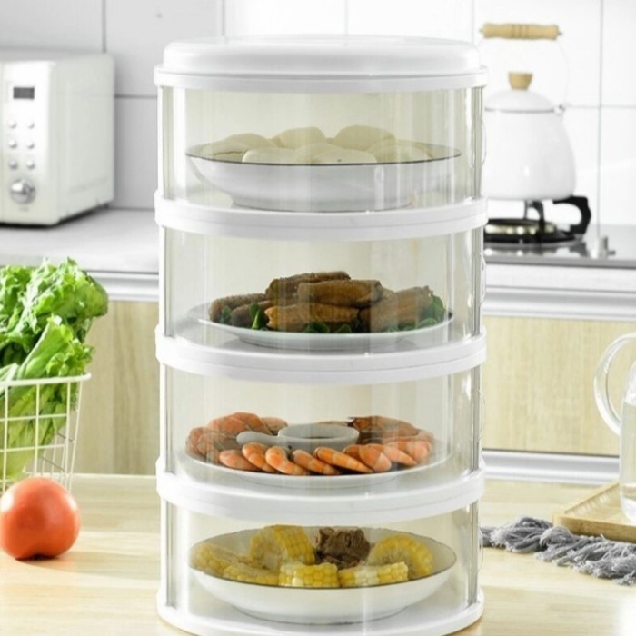 tudung saji 4 susun putih