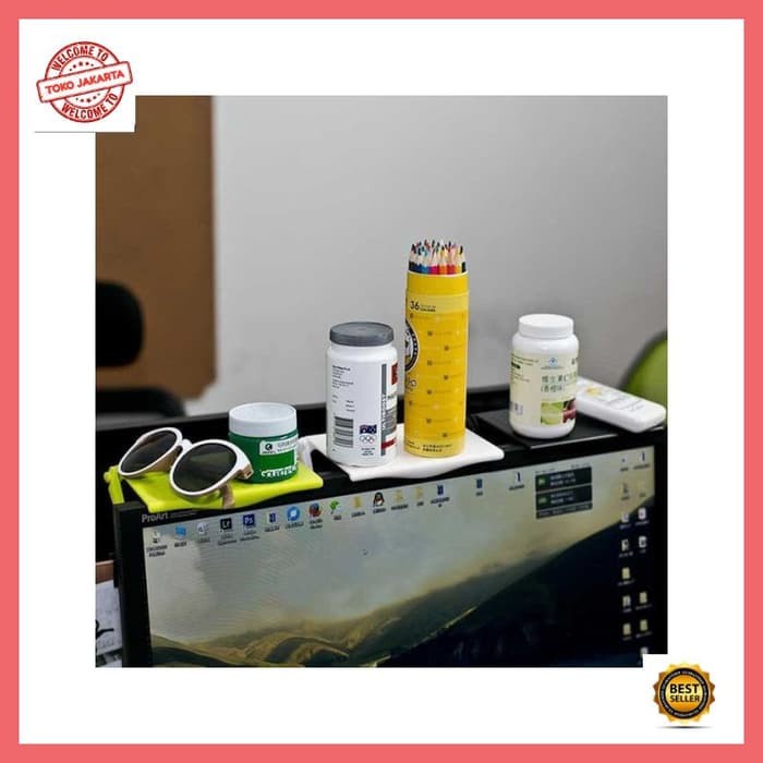 rak mini design pajangan monitor laptop pc layar komputer portable Kode 555