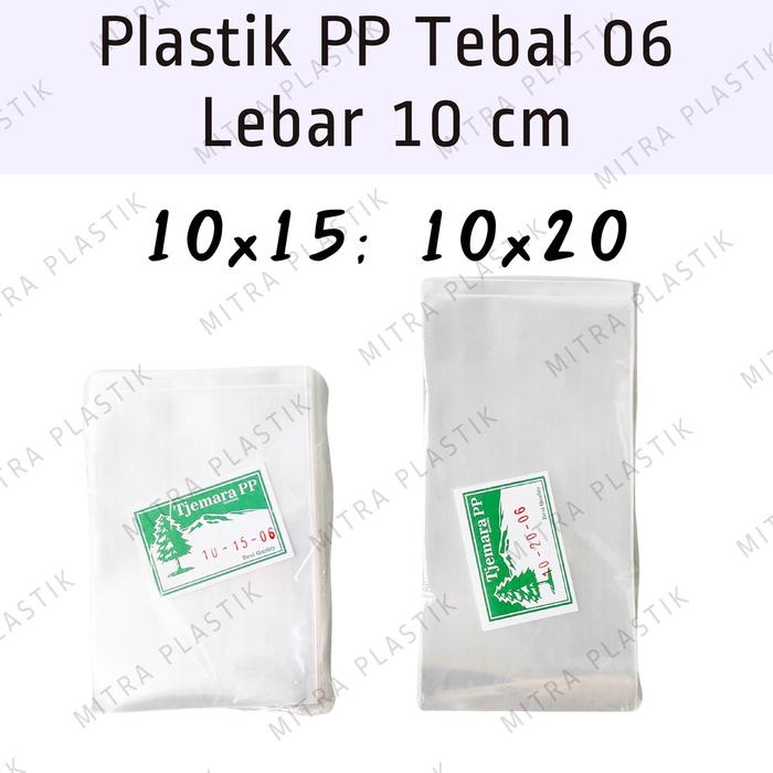 TERUJI Plastik PP Lebar 10 Tebal 06 10x15 10x20 Kantong Bening Transparan
