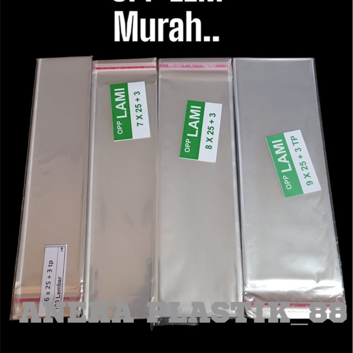 TERUJI Plastik OPP Lem Bahan Tebal 6x25 7x25 8x25 9x25 OPP Lem Plastik Sendok