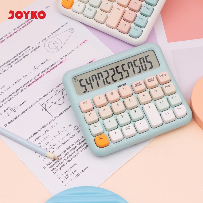 

CALCULATOR KALKULATOR JOYKO CC-63ACO 12 DIGITS CHECK & CORRECT [TERBARU[TERLARIS[ORIGINAL[ASLI]