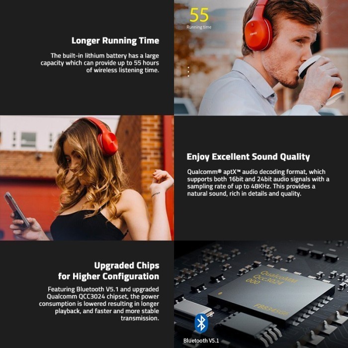 Edifier Bluetooth Headphone Headset W800BT Plus