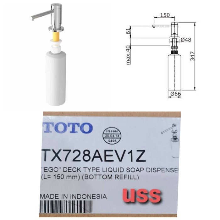 Terlaris Tempat Sabun Cair Toto Tx728Aev1Z