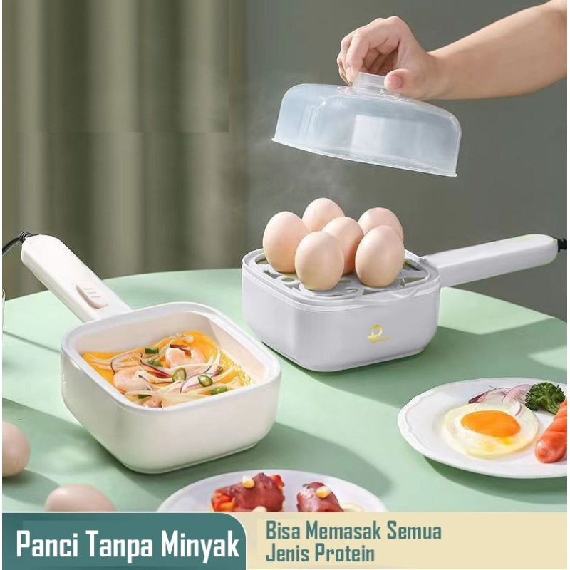 Pplus Panci Listrik Serbaguna Anti Lengket + Kukus Listrik