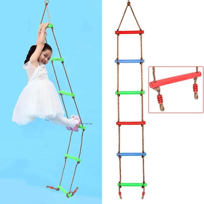 Mainan Anak Panjat Tangga Tali Outdoor Playground Climbing Ladder