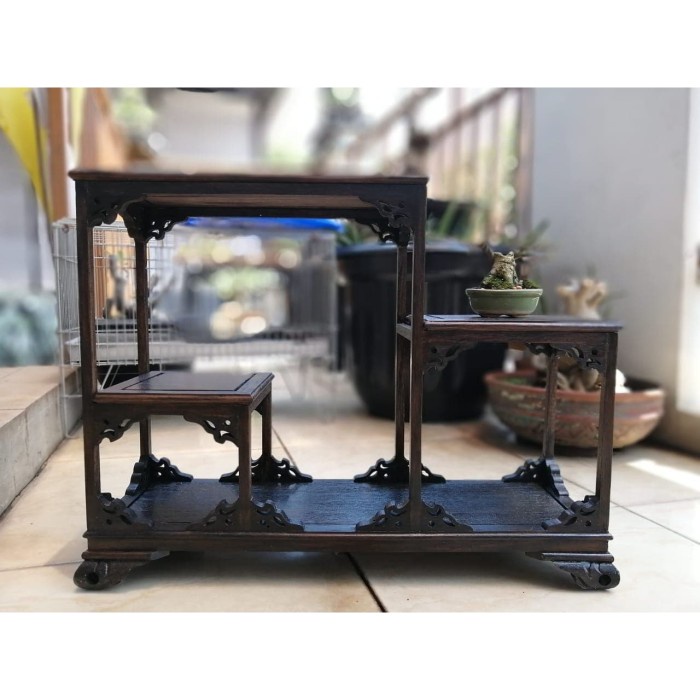 PREMIUM Meja Bonsai Stand Bonsai Kayu Jati - A1