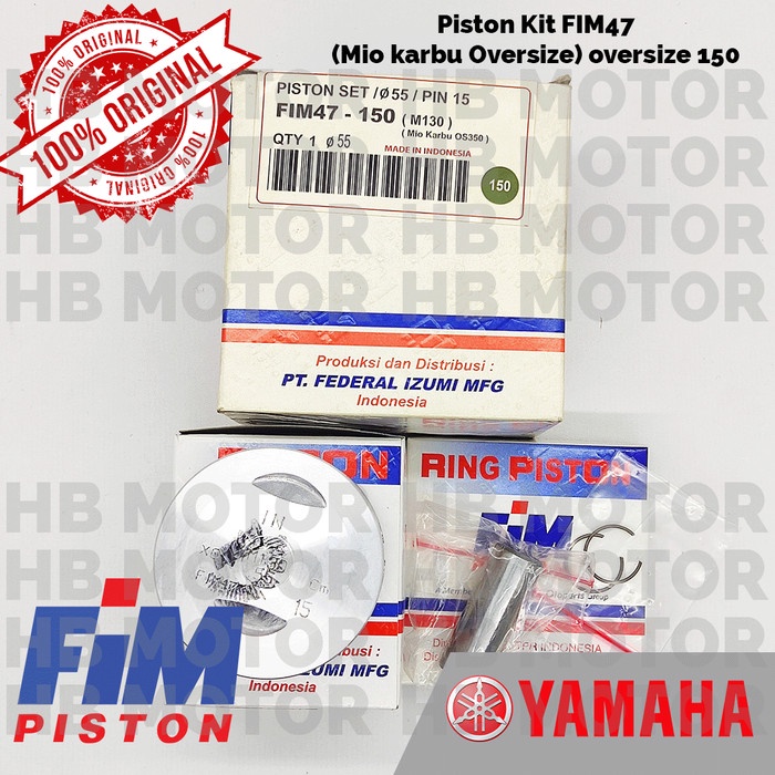 SEHER MIO SPORTY BORE UP (55mm) - FIM47 (OS 150) PISTON KIT