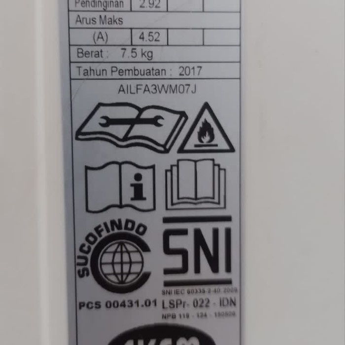 Saringan Filter Udara Indoor AC 3/4 PK Daikin Malaysia FTV20AXV14 Original Bekas