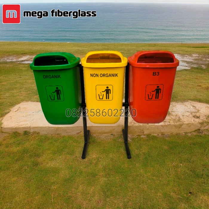 PREMIUM Tempat sampah 3 Warna Oval