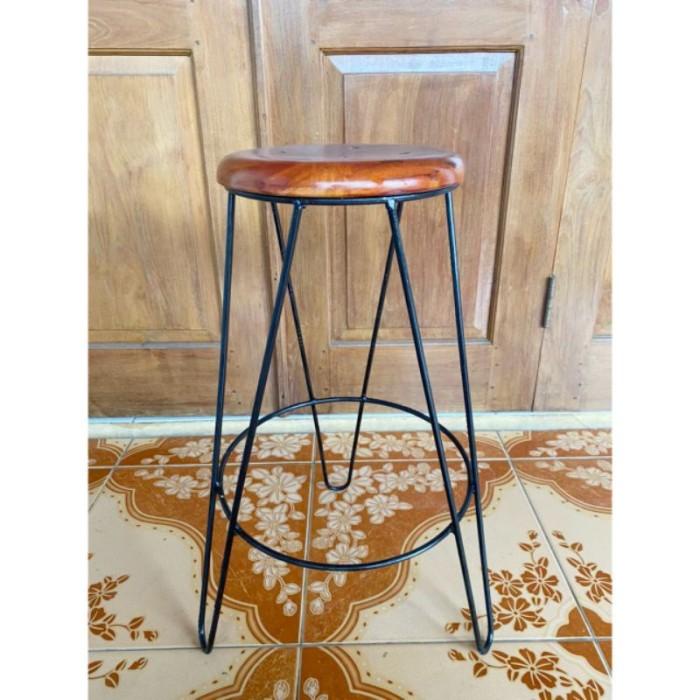 PREMIUM RCC / KURSI CAFE / KURSI BAR / KURSI BAKSO / BANGKU BESI KAYU - TINGGI 50CM Furniture