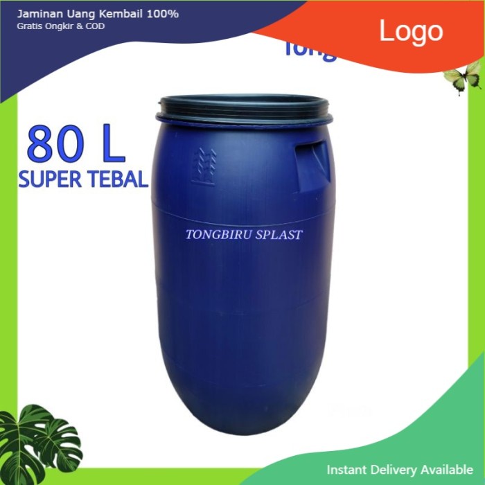 PREMIUM Tong-Tempat-Sampah-Biru-80L-TEBAL/Tong-Sampah-80L/Tong