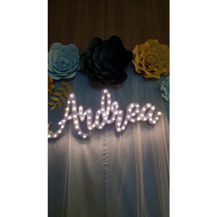 

TERLARIS! dekorasi styrofoam /huruf gabus / huruf ulang tahun sambung lampu LED