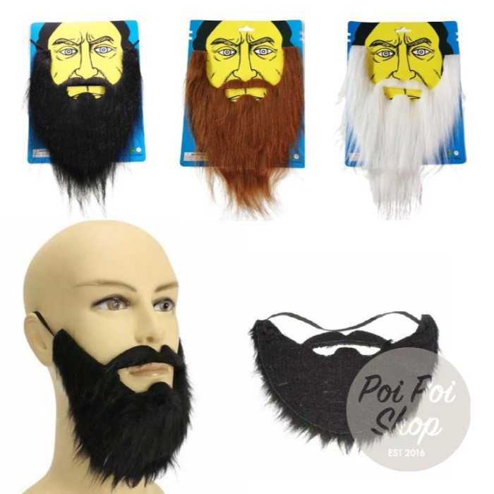 HOT SALE Kumis Jenggot Palsu Brewok Brengos Cosplay Halloween Alis Wig Penyamar