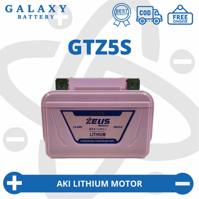 Aki Motor Lithium Ion Starter Zeus Battery Gtz5S Gtz7S 180 Cca 25.6 Wh