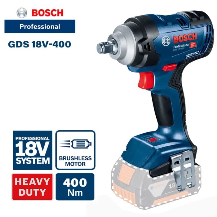 Bosch GDS 18V-400 Cordless Impact Wrench Machine 400Nm Electric