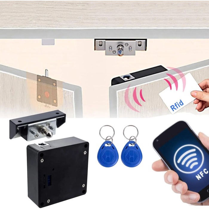 Electronic Cabinet Lock Smart NFC RFID Locks Hidden DIY Cabinet Lock