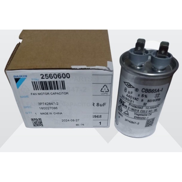 PROMO Capacitor / Kapasitor AC Daikin 0.5PK 1/2PK FTV15 8uF