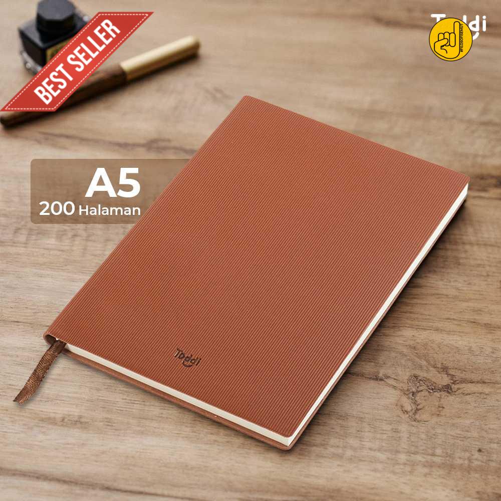 

baldan Toddi Buku Jurnal Leather Notebook Diary 68GSM 200 Halaman Grid - TD101 good quality