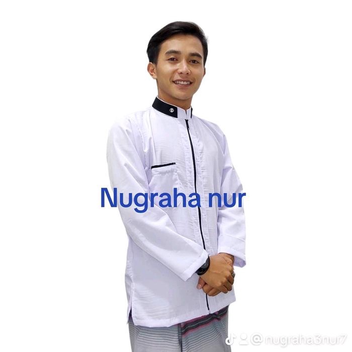 Jaket Koko Dewasa Seleting Model Terbaru Muslim Nyaman Pria Variasi - Bahan Bas Way - Kurta Terlaris