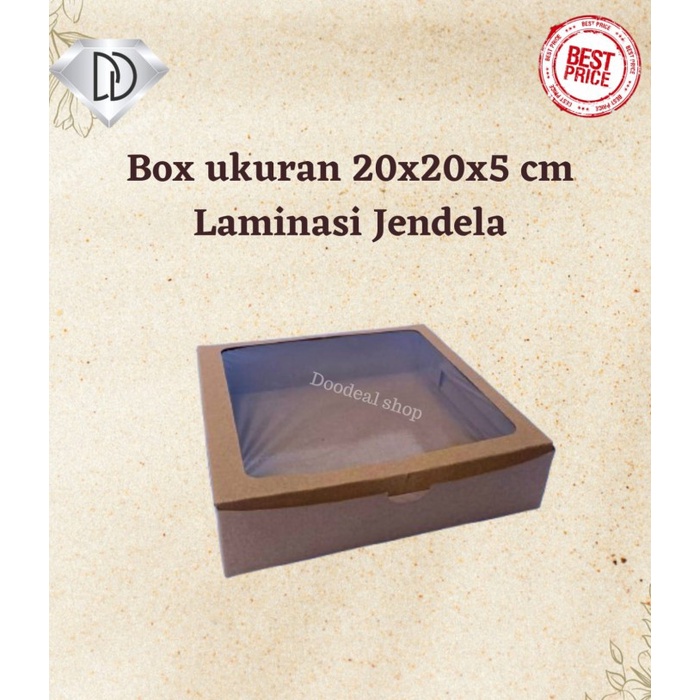 [Masih] 10 PCS DUS KUE BUKAAN DEPAN UK 20x20x5 DUS BROWNIES KOTAK MAKANAN -