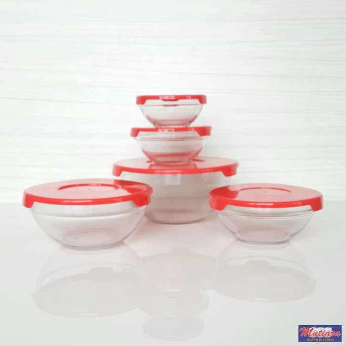 [Masih] Maxim Glassware Toples Mangkok Kaca Bowl + Lid -