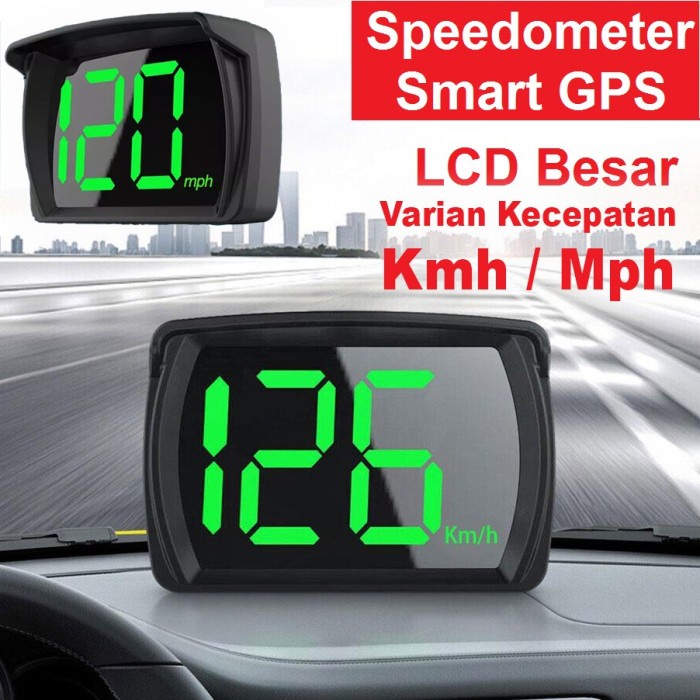 Speedometer Mobil Digital Speedometer GPS Digital KM/H dengan Tampilan Huruf Besar LED untuk Mobil