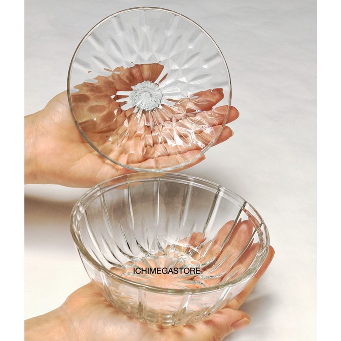 [Masih] Mangkuk Tutup Kaca 13 cm Toples Permen Candy Cake Canister Jar -