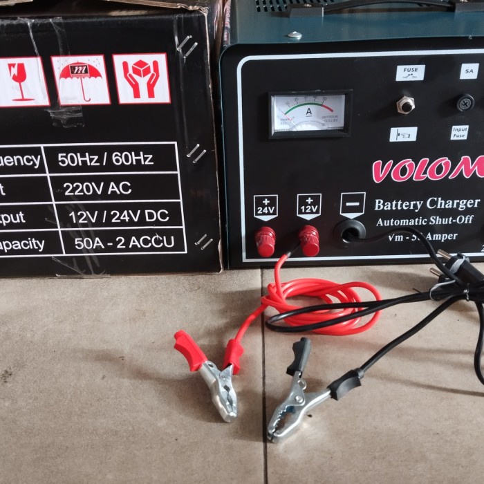 Sale Charger Accu/Aki 20Ah-400Ah Volomax 50A(12V/24V) Vm50