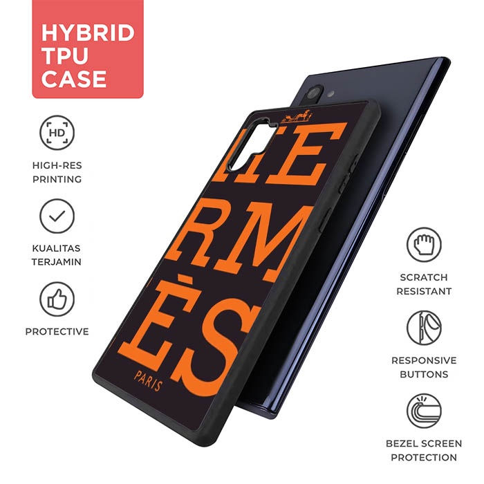 Softcase Hardcase Casing Custom Samsung Galaxy Note 20 10 9 8 FE Ultra Plus Lite Brand Hermes AB4552