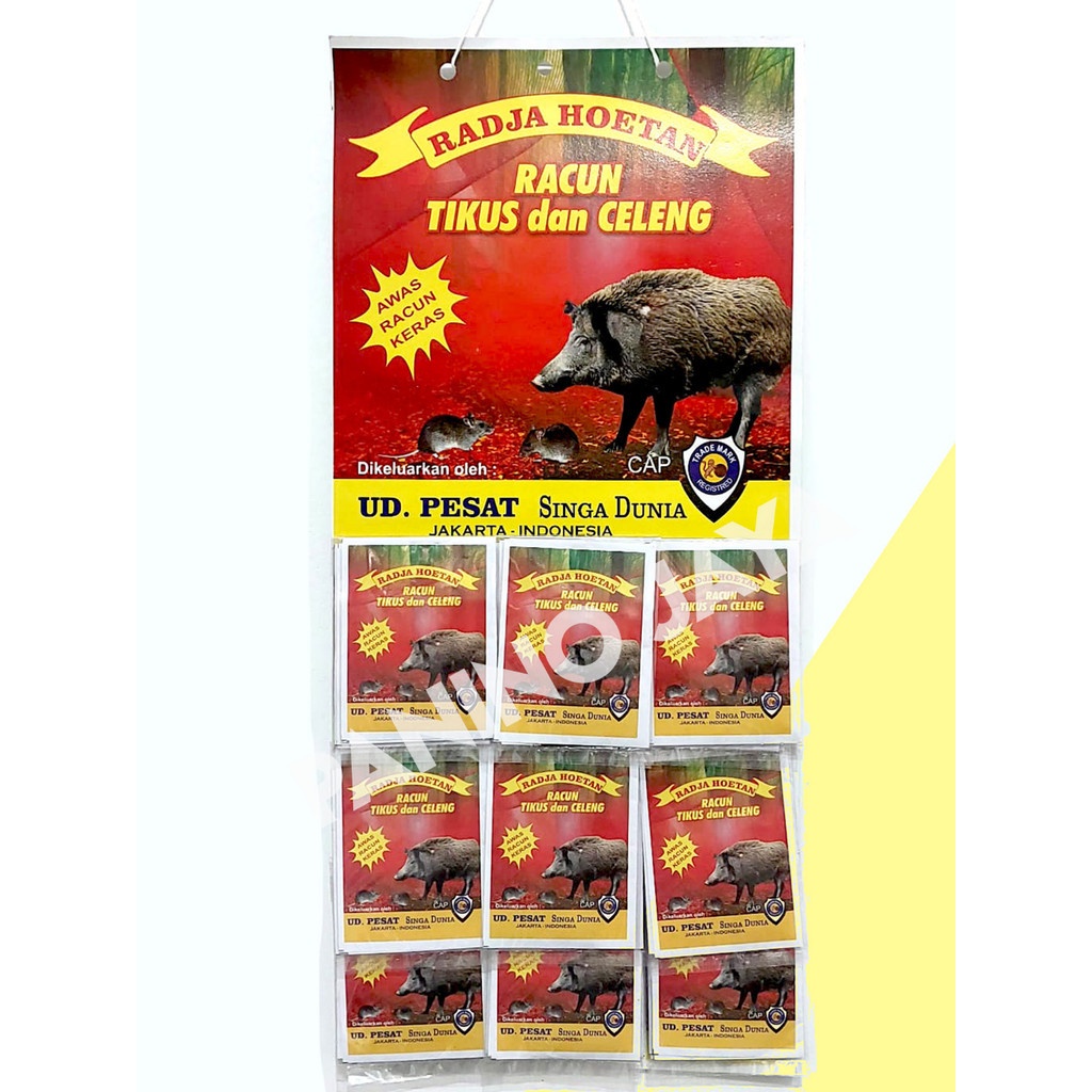 Terlaris (GROSIR) RACUN TIKUS TEMIX BAEGUN MERAH ISI 24 PCS / RACUN RADJA HOETAN / RACUN TIKUS