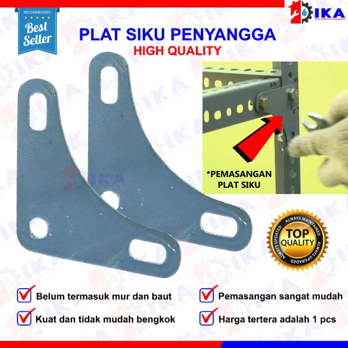 PREMIUM Plat Besi Siku/slotted angle tebal 1mm plat siku lubang / plat besi rak siku penyangga PLAT