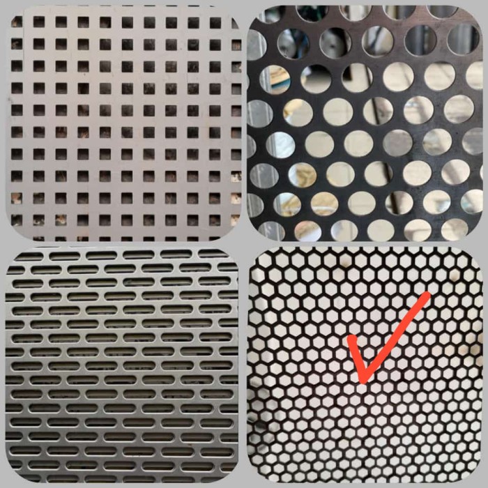 PREMIUM Plat lubang Hexagonal / Perforated besi