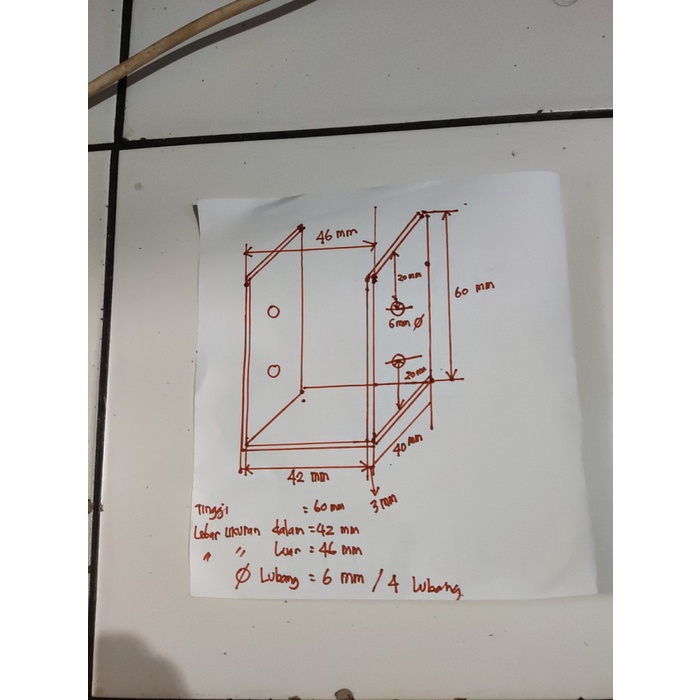 PREMIUM Besi Plat Custom 3mm tekuk
