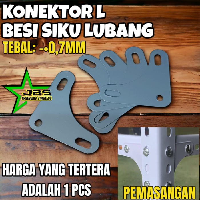 PREMIUM PLAT SIKU LUBANG /SEGITIGA PENYANGGA SIKU LUBANG / KONEKTOR SIKU LUBANG/SIKU SEGITIGA PLAT