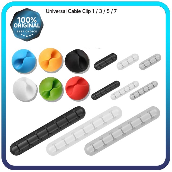 

Cable Clip Wire Holder Organizer Klip Pengikat Kabel Klep Perapih