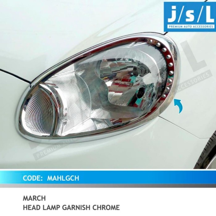 Garnish List Lampu Depan Nissan March