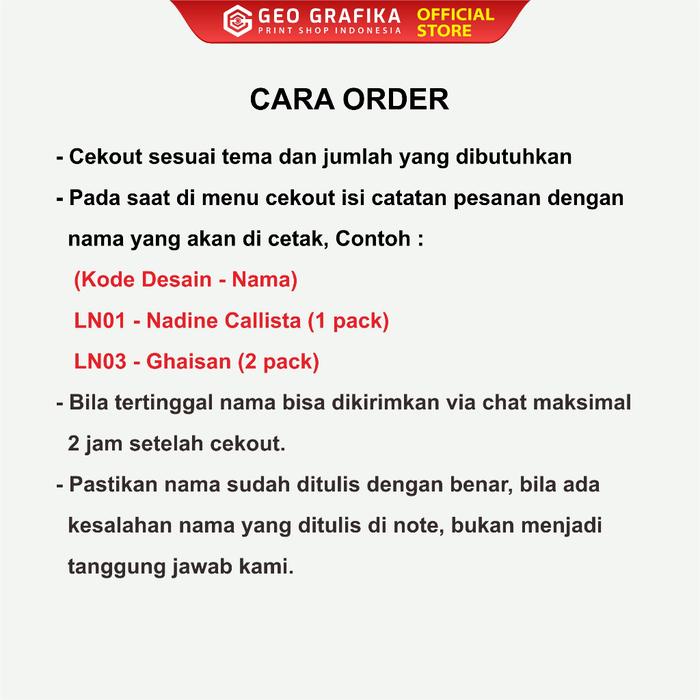 

Stiker Nama Alat Tulis Anak Waterproof Anti Air Isi 30 Pcs