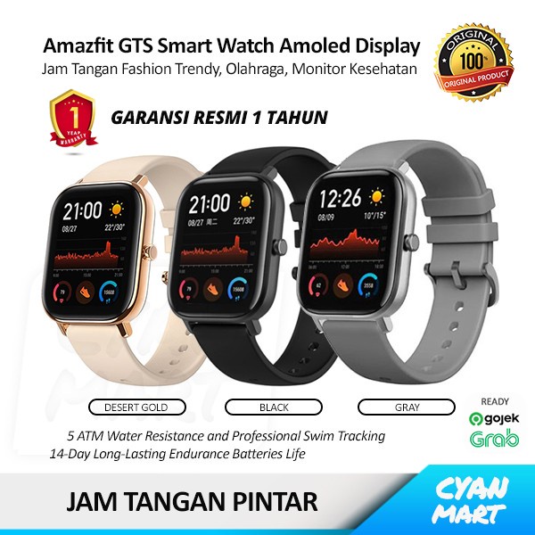 Jam Tangan Fitness Pintar Amazfit GTS Smart Watch Anti Air Original