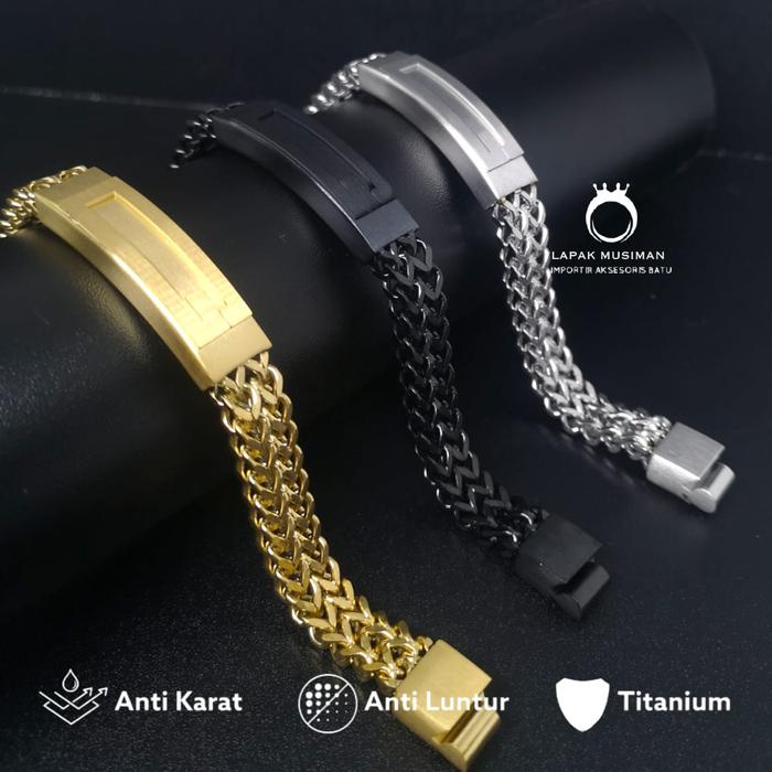 Gelang Pria Warna Kuning Hitam Putih Bracelets