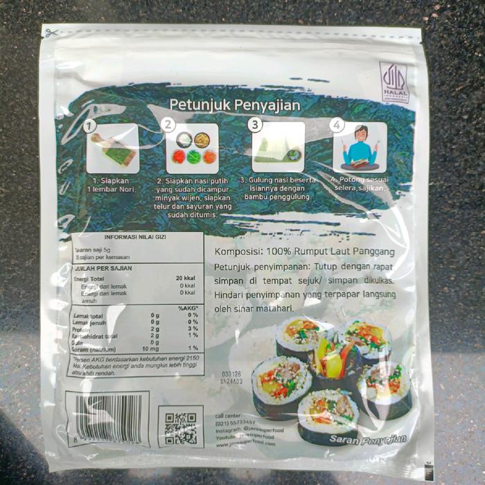 

BARANG TERLARIS Sushi Nori 50 Lembar Java Roasted Seaweed Rumput Laut