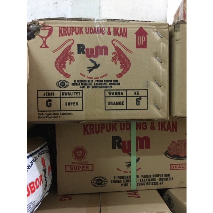 

BARANG TERLARIS Kerupuk Rum Gondang Walet 6kg / Krupuk Udang Dus / Kerupuk Udang Dus