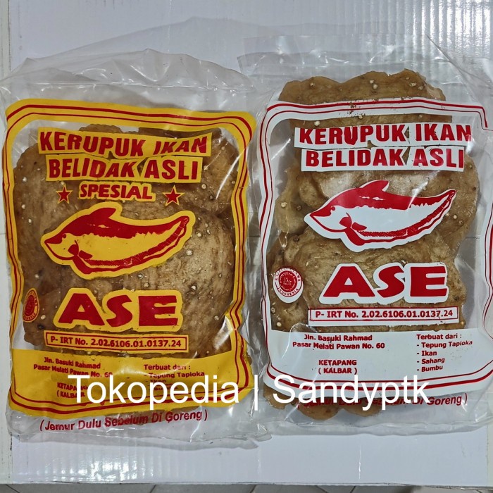

BARANG TERLARIS Kerupuk Ikan Belidak Asli ASE - Ketapang