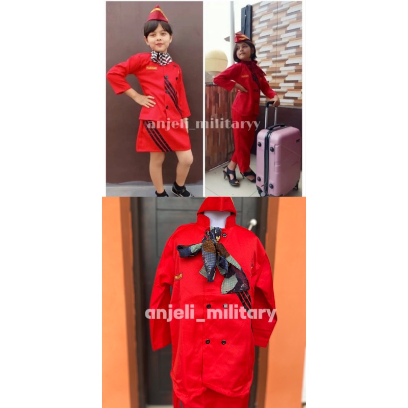 PRAMUGARI ANAK / BAJU PRAMUGARI ANAK / BAJU PROFESI PRAMUGARI ANAK / BAJU PROFESI ANAK/ KOSTUM