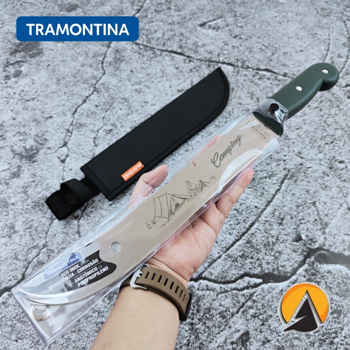JTTOP" MACHETE PARANG TRAMONTINA BRAZIL 12" SERI CAMPING ORIGINAL 26619/012