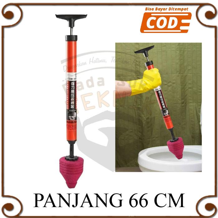 TERBARU PLUNGER HIGH PRESSURE TOILET POMPA WC MAMPET JONGKOK/DUDUK PENDORONG AIR PIPA TERSUMBAT