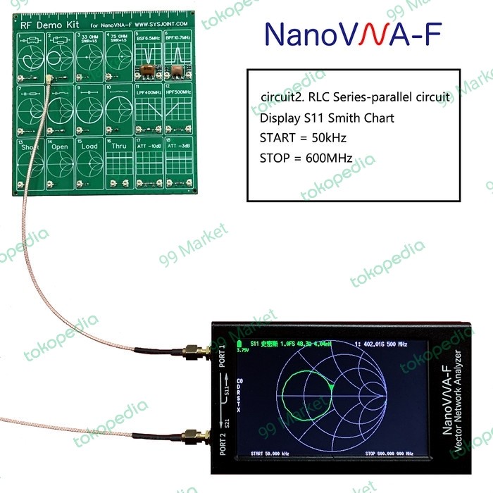 RF Test Kit Modul Demo Test Board PCB NanoVNA-F Analyzer Nano VNA SWR
