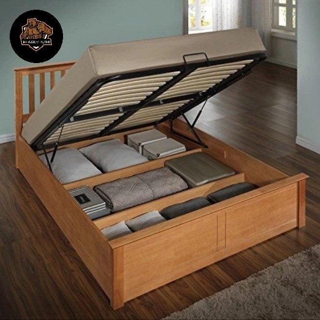 Divan Kayu Hidrolik Bok Bawah Kasur 180X200 Bisa Custome Ukuran Free Ongkir Jabodetabek