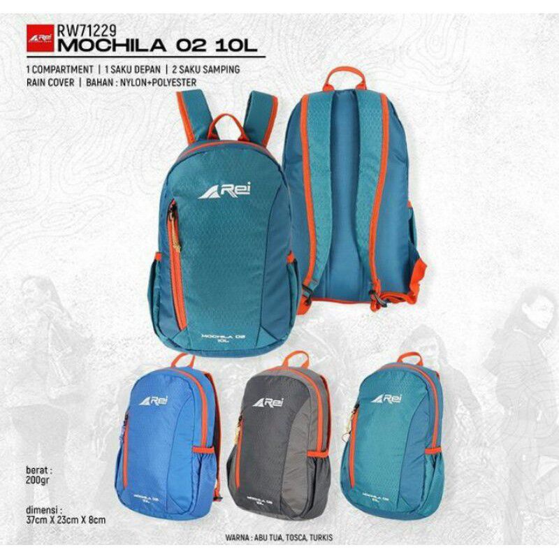 DISKON NEW  TAS RANSEL REI MOCHILA 02 10LITER (FREE RAIN COVER) / TAS RANSEL REI ORIGINAL