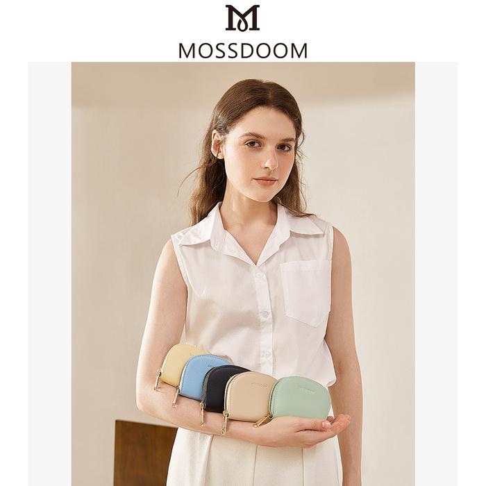 New MOSSDOOM Dompet Kartu Elfrea Card Holder Setengah Bulat Wallet Zip Wanita Terlaris